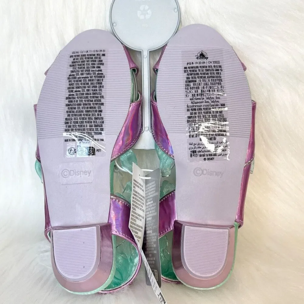 Ariel Costume Shoes Little Mermaid Princess Disney Store SZ: 13/1 Girls Kids NWT